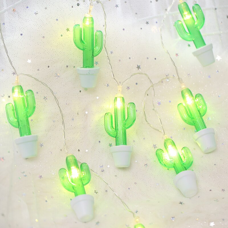 Cactus String Lights Outdoor LED Garland Tree Lamp Christmas Decor Patio Curtain Bedroom Living Room Wedding Birthday Party Home