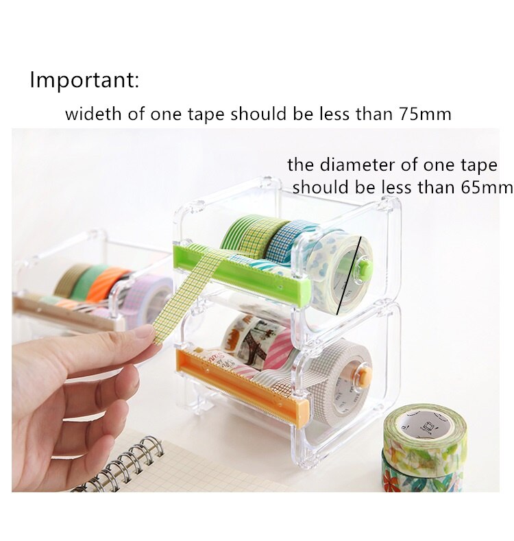 4 pcs/Lot Cute paper tape cuter Scrapbooking tools dispenser Desk pen holder organizer Stationery Office School supplies A6071