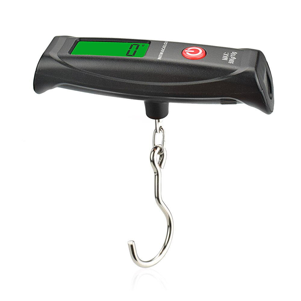 Newacalox 50kg x 10g mini escala eletrônica portátil peso bagagem escala digital viagem pendurado gancho escala: A12 Luggage Scale