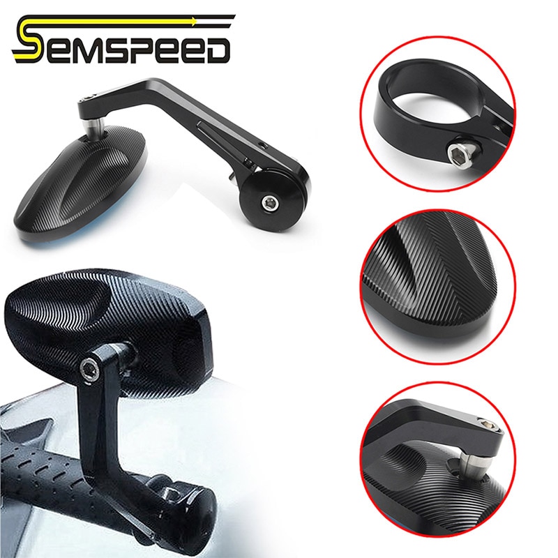 For Yamaha Honda Ducati Triumph Speed/Street Triple Motorcycle Rearview Mirror Handlebar Bar End Rearview Side Mirrors Universal