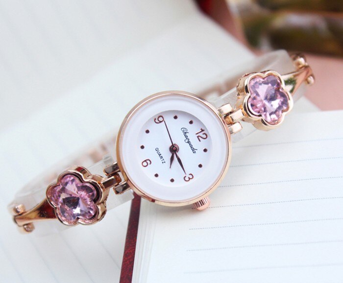 Mode Luxe Strass Horloges Vrouwen Rvs Quartz Armband Horloge Dames Jurk Horloges Gouden Klok Relogios: purple