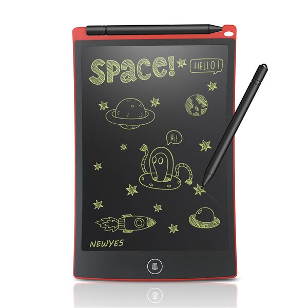 NEWYES Draagbare 8.5 "Inch LCD Schrijven Tablet Digitale Tekening Tablet Handschrift Pads Elektronische Tablet Board ultradunne Board: Red Writing Tablet