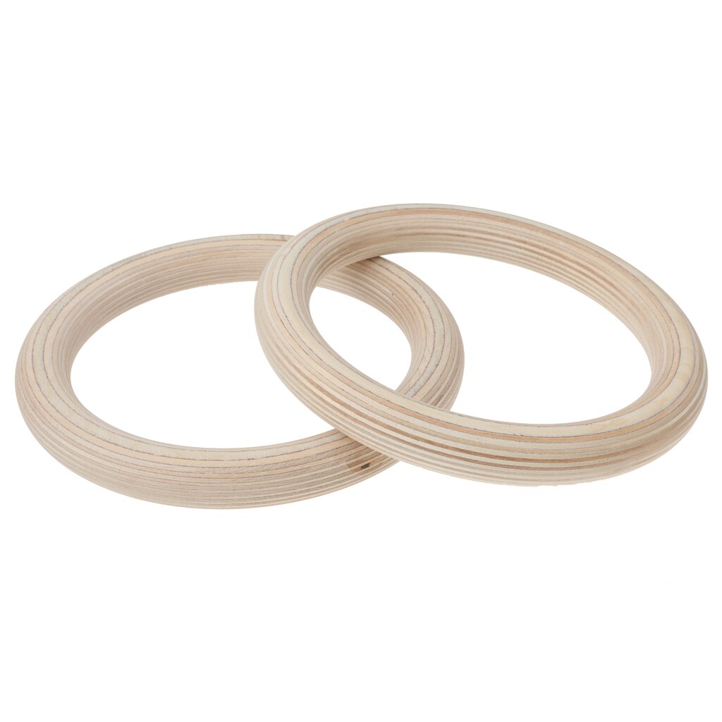 Wooden Olympic Gymnastic Rings Gym Sports Exercise Ring Max 400kg