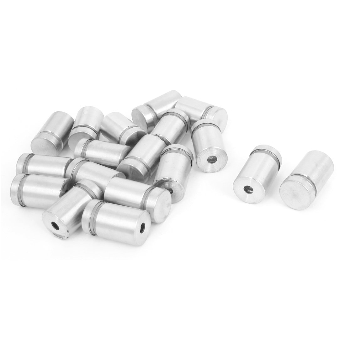 30 stk 12 x 22mm rustfritt stål avstandsstykke glassholder skiltmontering