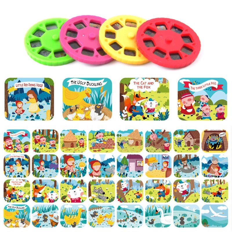 Mideer mini proiettore torcia giocattoli educativi illuminanti per storie di sonno eseguire impostato regalo per bambini