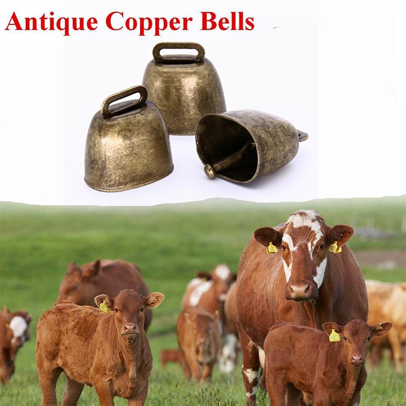 1PC Sheep Copper Bells Livestock Animal Copper Bells Sound Loud Brass Bell Cow copper Bells Loud Crisp Farther Animal Bell