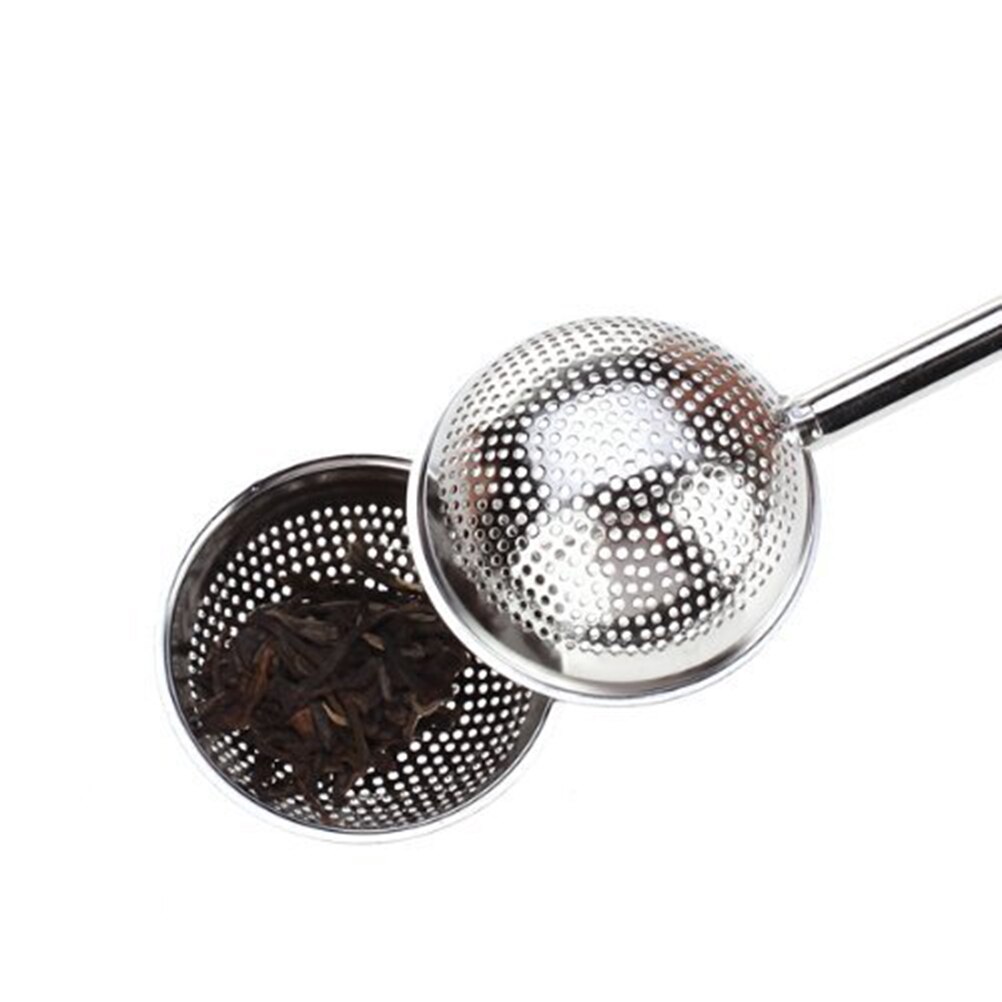 Shaped Stainless Steel Push Style Tea Infuser Strainer (Silver)
