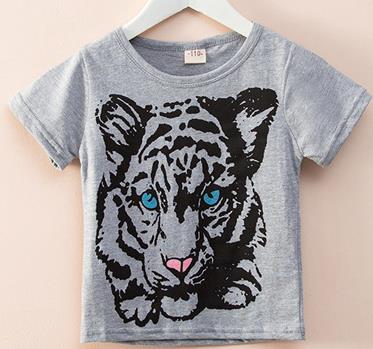 Meisjes tops zomer 100%  cartoon babykleding tijger kinderen menino korte mouwen t-shirts kinderen t-shirts baby meisjes/jongens t-shirt
