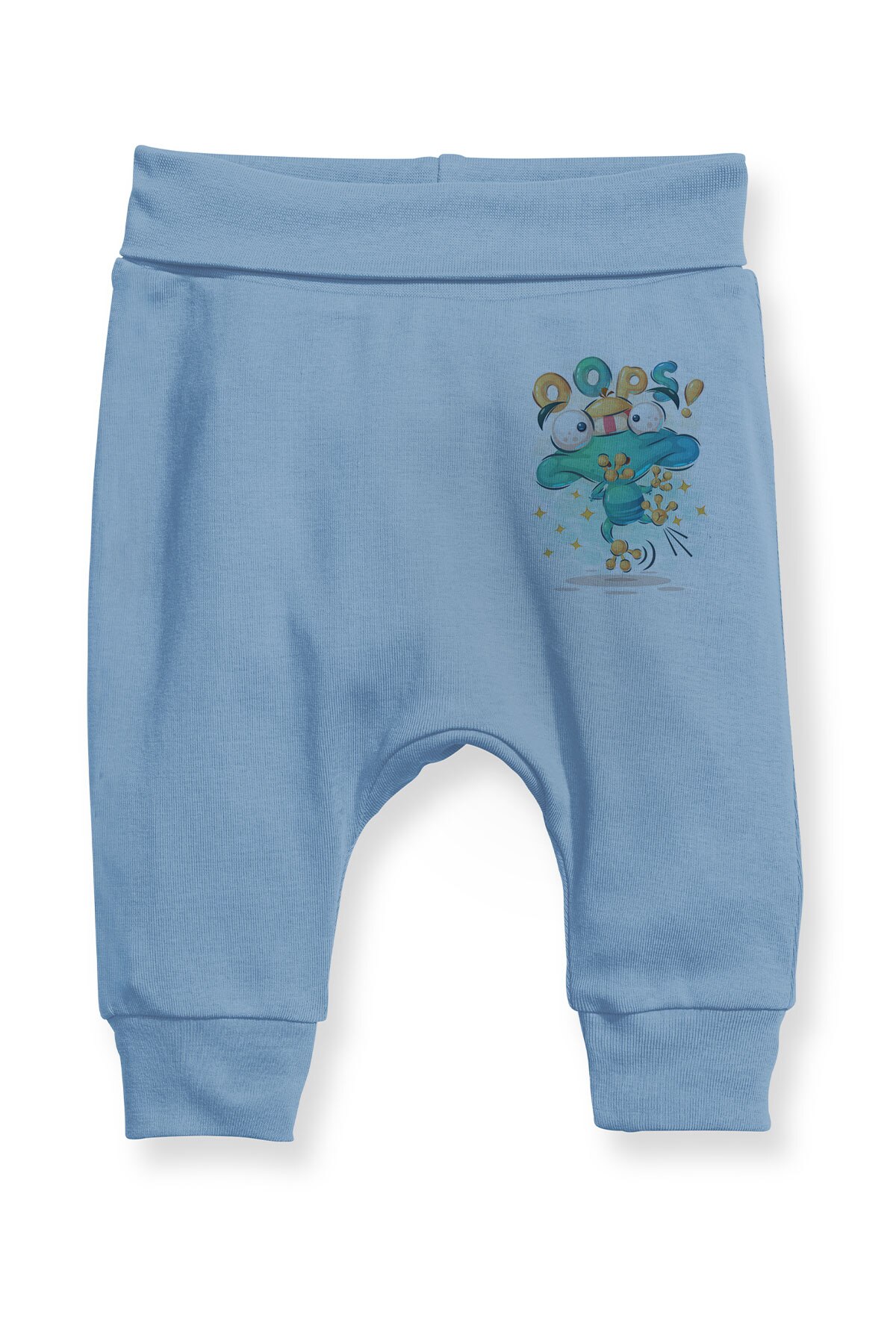 Angemiel Baby Harem Broekjes - Kikkerprint - Blauw - 3m tot 3t