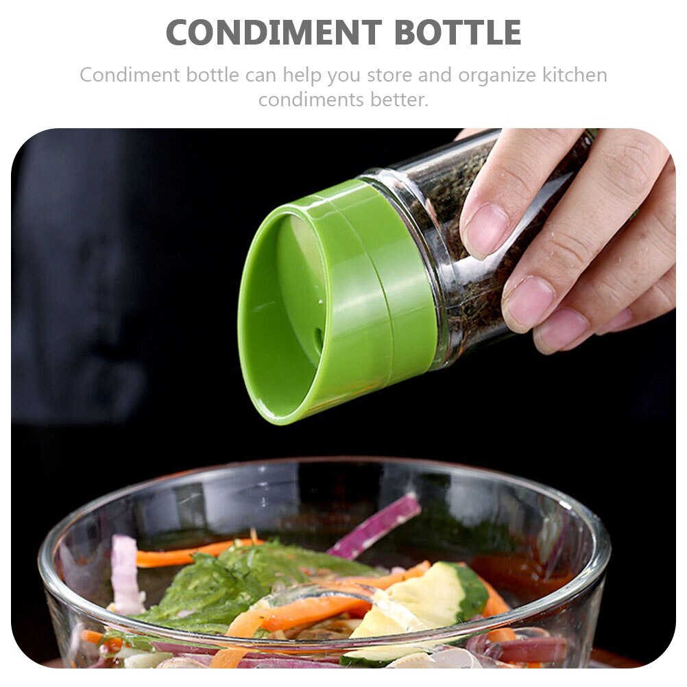 Botella de aceite de cocina para el hogar, tarro de sal y especias, contenedor, 1 Juego