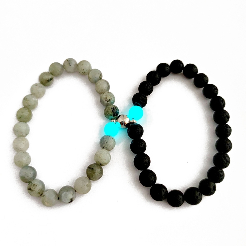 Magnetische Stellen Armbanden Lichtgevende Aansluiten Wederzijdse Attractie Relatie Bijpassende Armband Voor Koppels Vriendschap: 2