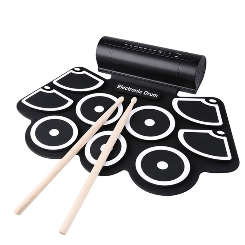 Top Portable MIDI Electronic Roll Up Drum Kit with Built in Speakers