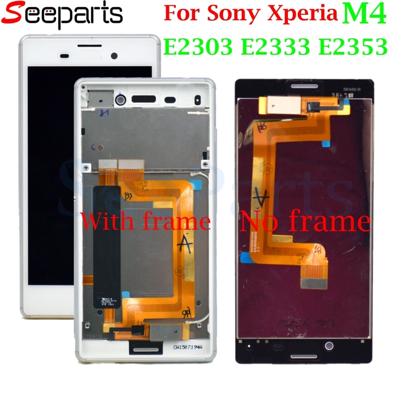 Mobiele Lcd Voor Sony Xperia M4 Lcd Touch Screen Digitizer Vergadering Frame E2303 E2333 E2353 Voor 5.0 "Sony m4 Aqua Lcd