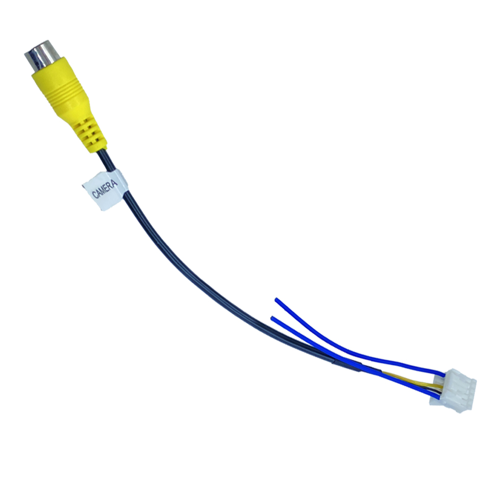 Cable de vídeo RCA de 10 pines para conectar cámara de marcha atrás con reproductor Multimedia de coche para cámara de visión trasera de coche Cable Universal: Default Title