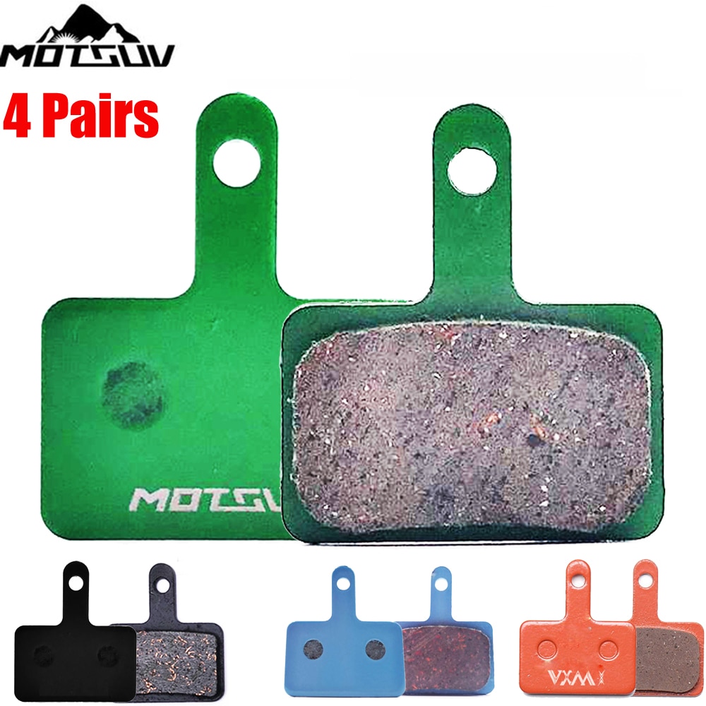 Bicycle Disc Brake Pads 4 Pairs MTB Bike Copper Semimetal Resin/ceramic/alloy Hydraulic Disc Brake Pads Bicycle Parts Replacemen