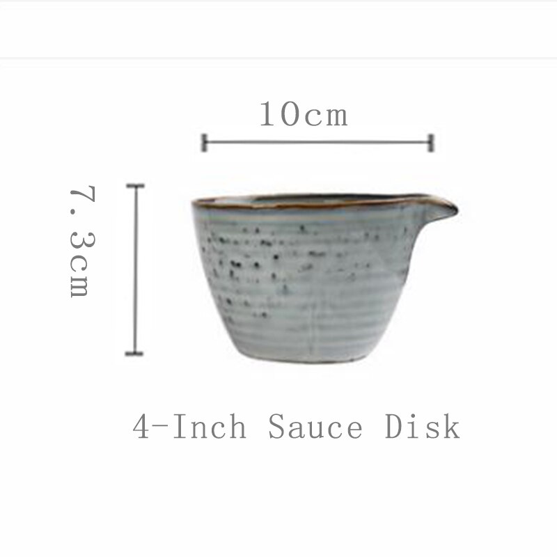 Französisch Keramik Saft Schüssel, Saucen Frühstück Schüssel Salat Schüssel, Kleine Milch Topf Nachtisch Schüssel Heimat Geschirr: 4-Zoll Soße Disk