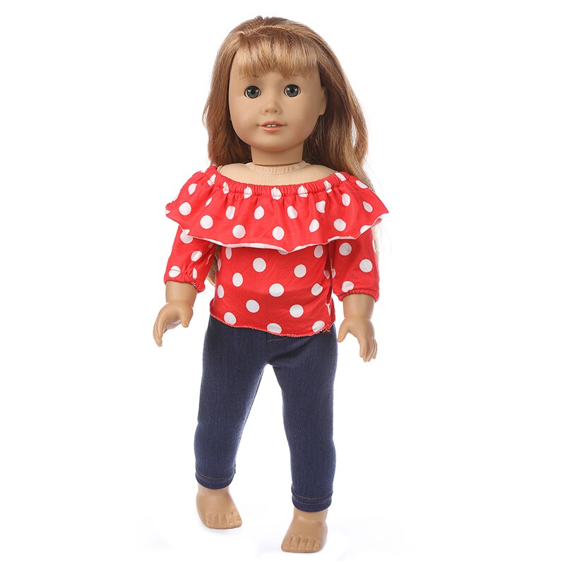 Ajustement 18 pouces 43cm né bébé américain poupée vêtements fille poupée couleur jaune pyjama jarretelle costume accessoires pour bébé: q-114