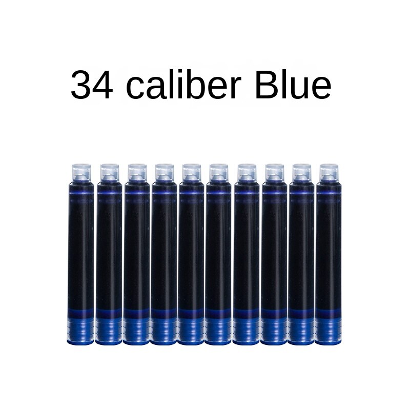 Hongdian Luxury Large-caliber cartridges 20pcs Disposable Blue for Black Fountain Pen Ink Cartridge Refills: 34 caliber blue