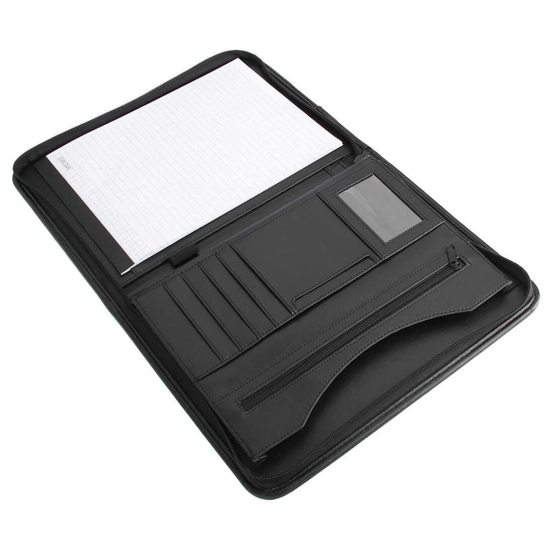 Modern Men A4 Zipped Multifunction Business Meeting Folder File Bag with A4 writing pad Office Tool