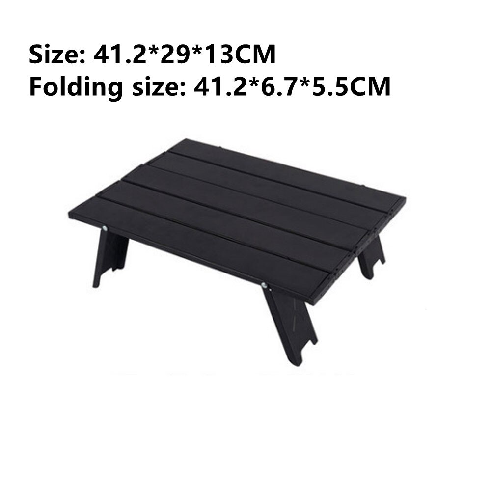 Camping Mini Foldable Table Outdoor Picnic Barbecue Tableware Portable Folding Desk Ultra Light Folding Computer Bed Desk: 41.2x29x13cm 04