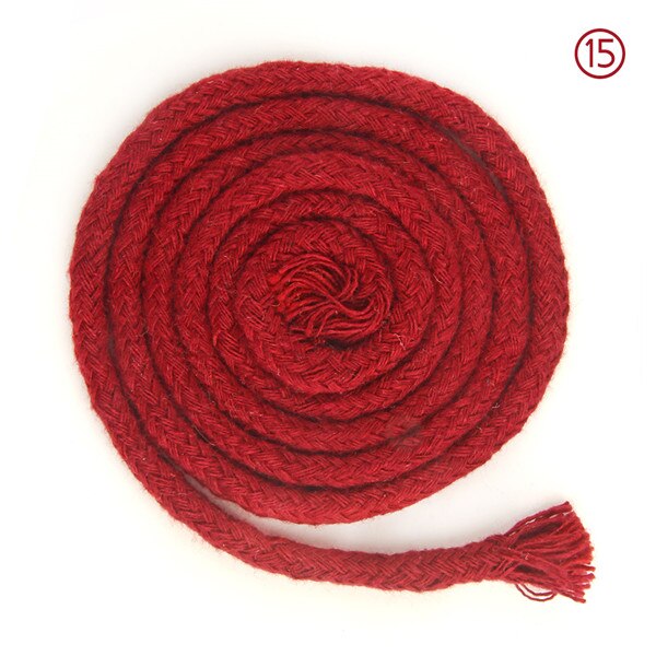 Ficelle colorée de 5mm, accessoires pour bricolage, cordon rond en coton pour vêtements, corde à dessin en macramé de 10 m/min/lot: Color No.15