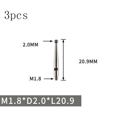 Mini 10mm Dial Indicator Magnetic Stand Base Holder Dial Test Comparator For Equipment Calibration: 3pcs Tungsten probe