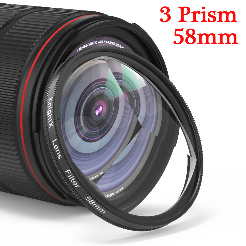 Filtro de prisma KnightX 49-77mm 52mm 58mm giratorio cambiable CPL medio FX dioptrías divididas efectos especiales accesorios de fotografía: Verde