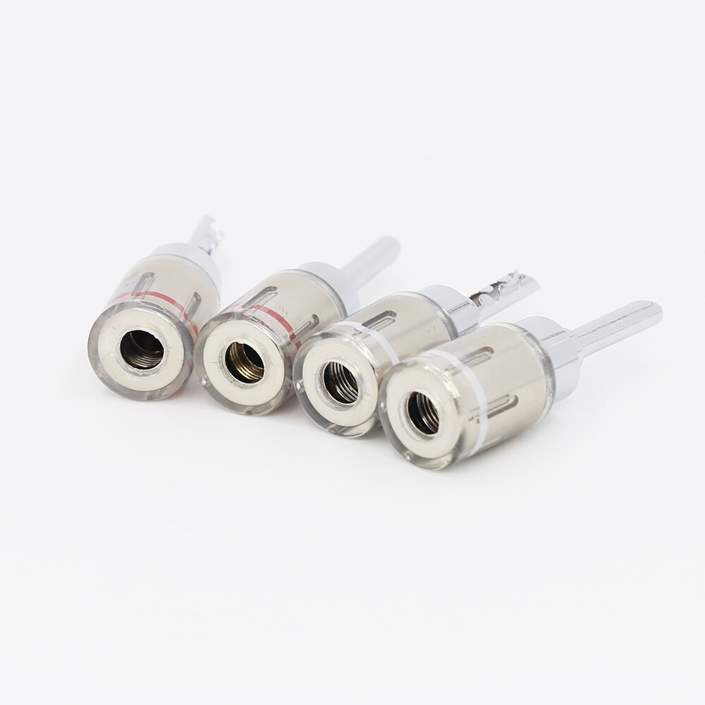 Rhodium plated BFA banana connector plug,Banana Plug Adapter Wire Speaker Connectors