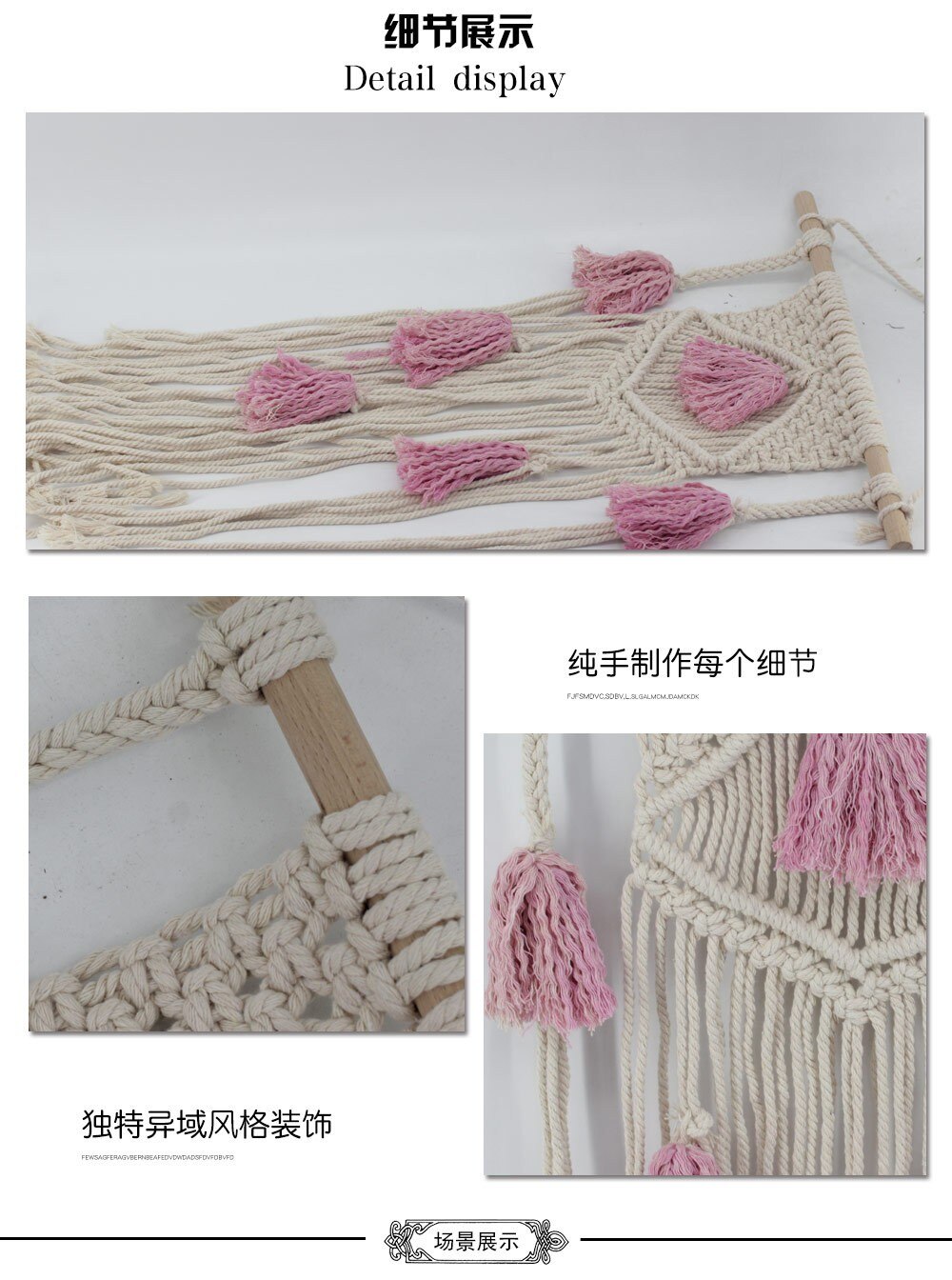 Bohemia Hanging Wall Tapestry Handmade Cotton Tapestries Living Room Indian Handmade Wedding Ceremony Backdrop Wall Art