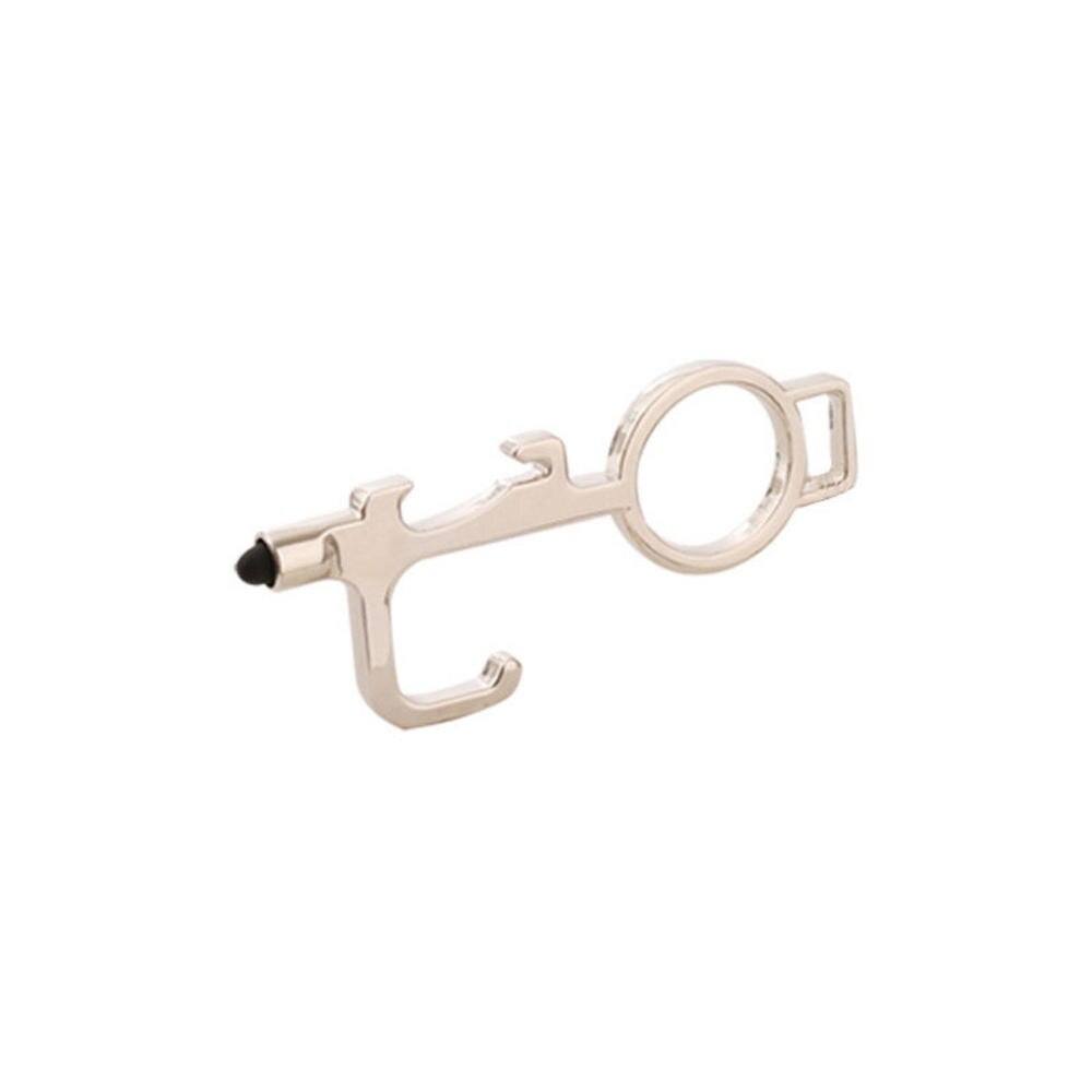 Portable presse ascenseur outil hygiène main antimicrobien alliage EDC ouvre-porte porte poignée clé métal Portable ouvre-porte: 3