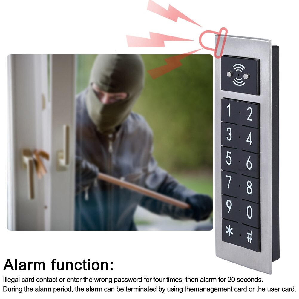 Stainless Steel Electronic Lock Digital Password Keypad Number Cabinet Door Code Locks With Controller And Access Control Card