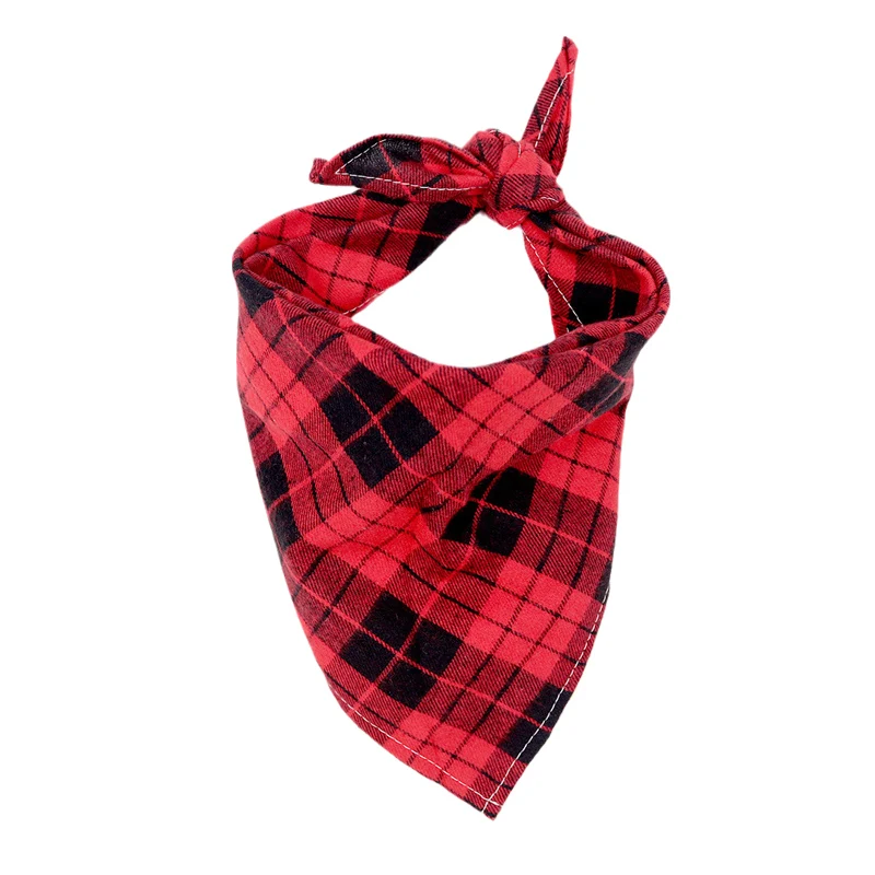 Bavoirs en coton pour grands chiens, Bandana pour chiens de taille moyenne et grande, écharpe triangulaire classique à carreaux pour animaux de compagnie, Golden Retriever, accessoires pour animaux de compagnie: S / Argent