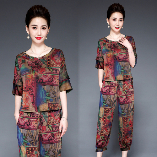 Bloemenprint Zomer Vrouwen Pak Vintage Luxe 2 Delige Set Vrouwen Kleding Vrouwen Set Ensemble Femme Deux Stukken