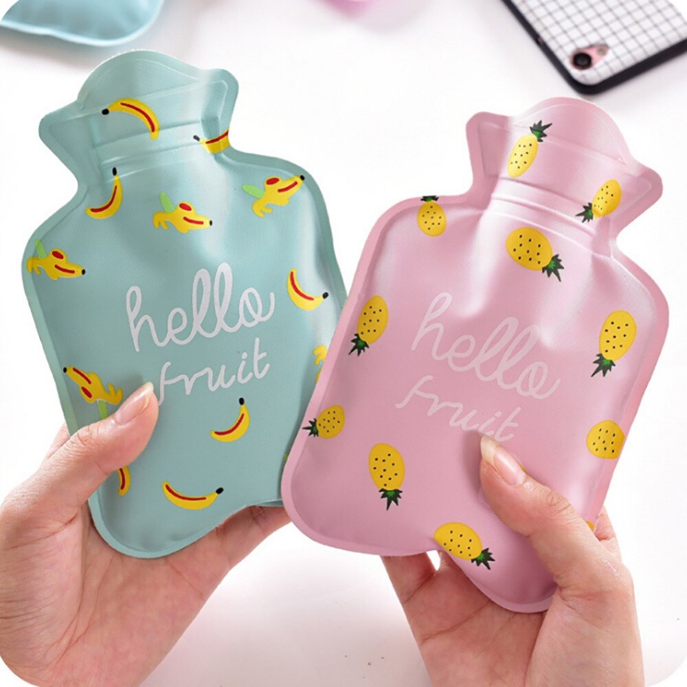 Cartoon Printed Mini Water Bottles Water Injection Explosion-proof Warm Heater Bag For Hand Feet Belly Warmer