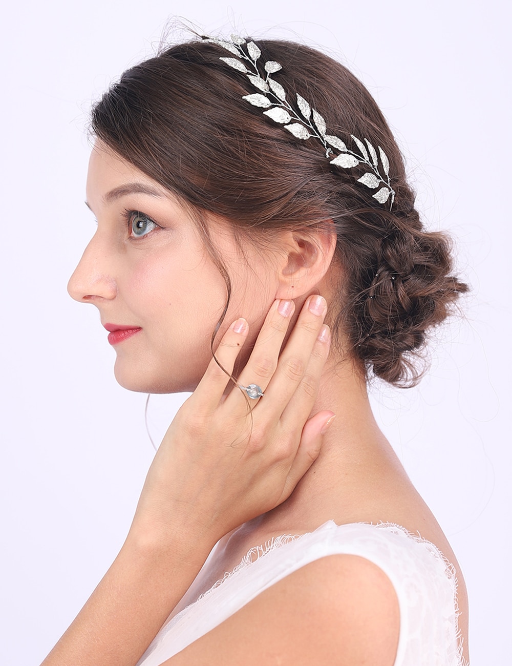 Conjunto de tres horquillas para el pelo para mujer, accesorios para el cabello con de hojas Vintage, oro, plata, oro rosa, tocado de novia , adornos