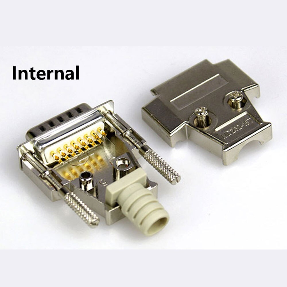 DB15 Mannelijke Plug/Vrouwelijke Socket Metalen Shell Kit 2 Rijen 15 Pin Serial Port Connector Socket D-SUB15 Adapters