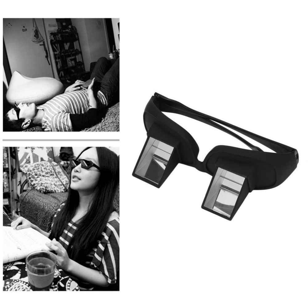 Lunettes à Prisme 90° Pour Lit - Vision Horizontale, Verre HD, Monture ABS Légère, Pour Lire Ou Regarder La TV Allongé