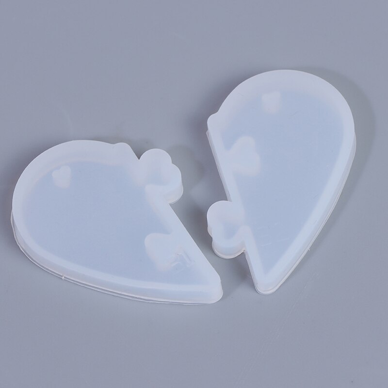 Molde de silicona líquida para hacer joyas, abalorios de resina UV, corazón de amor, moldes para colgantes, bricolaje, decoración, joyería, 1 Uds.