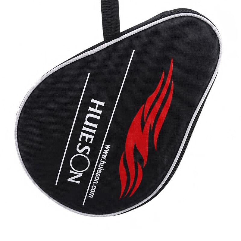 Eendelige tafeltennis rackets bat tas oxford pingpongkoffer met ballen tas 30 x 20 cm: Zwart