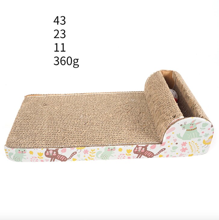 Cartoon Fun Cat Toys Cat Scratch Board S-Shaped Corrugated Paper With Cats Claw Grinding Nail Scraper Mat Mattress Cat Supplies: 008