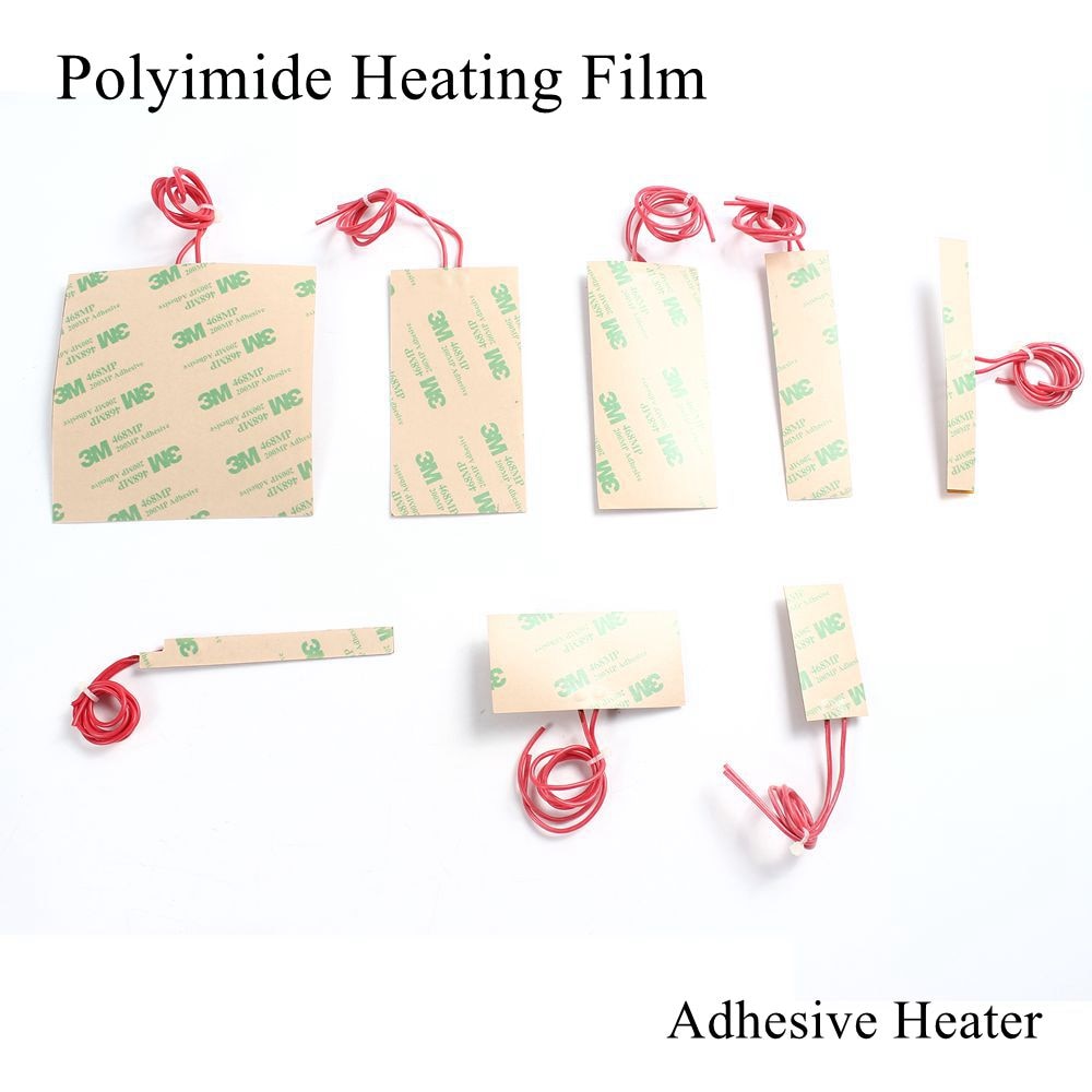 150X10Mm 5V 12V 24V 110V 220V Pi Verwarming Film Polyimide Adhesive Elektrische heater Plaat Panel Pad Mat Brandstof Folie Olie Motor Tank