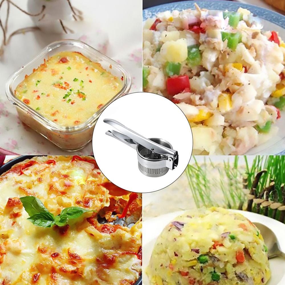 1pcs Food Grade 403 Stainless Steel Potato Masher Rice Fruit Vegetable Juicer Press Maker kitchen Tool