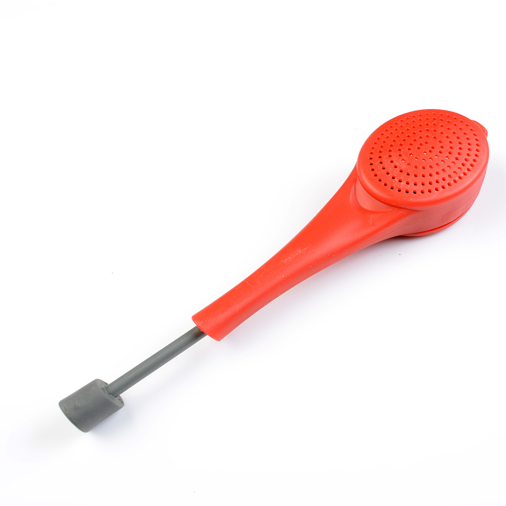 Tea Infuser Built-in plunger Reusable Food Grade Silicone Tea&amp;Coffee Strainer Measure Heath Intense Flavor Kitchen Tools: Red