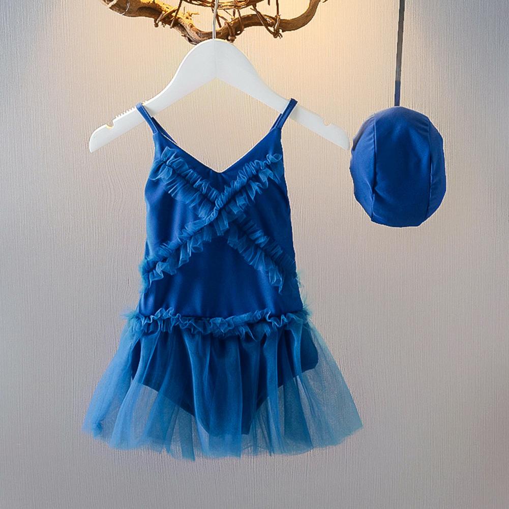  One Piece Swimsuit  Nice-looking Polypropylene Sweat Absorbing Girl Swimwear with Hat for Beach   