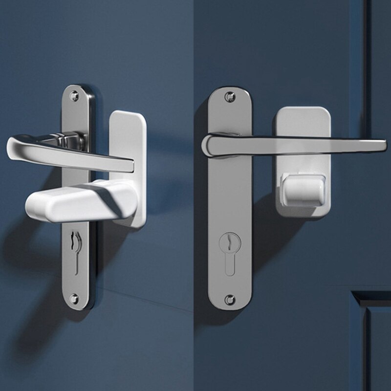 Safety Doors Handle Locks Prevent Pet and Kids Opening Door Protection Device Self-Adhesive Door Lever Lock for Home Universal
