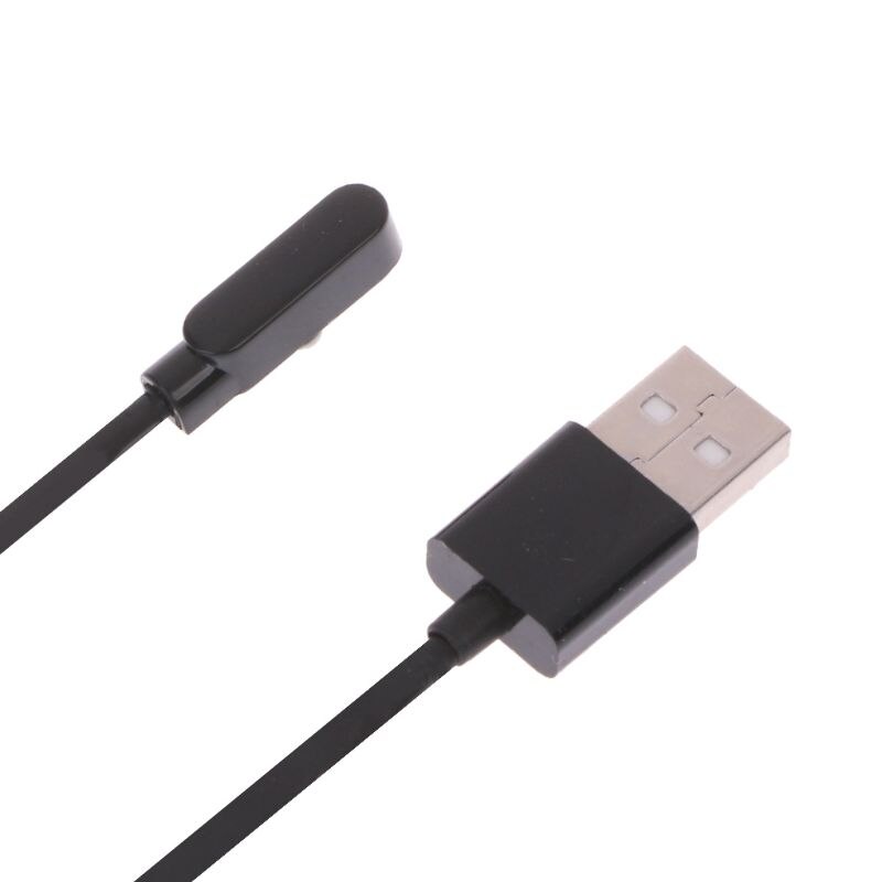 Cargador USB para reloj inteligente KW88 KW18 GT88 G3, Cables de carga magnéticos de 4 pines, negro/blanco
