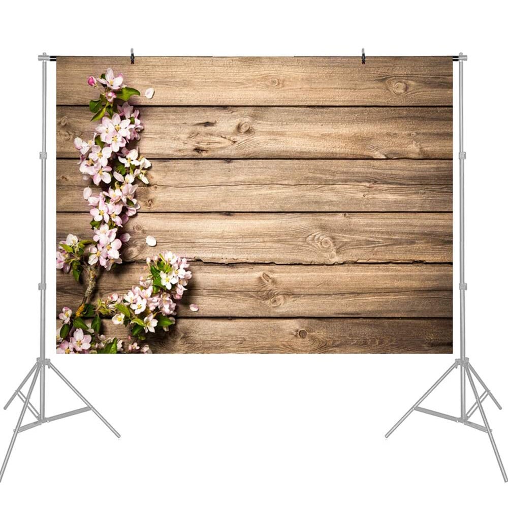 SITOO 80x125cm Vinyl Holz Backdorp Fotografie Hintergrund mit 3D Rosa Blumen- aufbringen Für Lebensmittel Video Foto-Schießen Photgraphy: G2