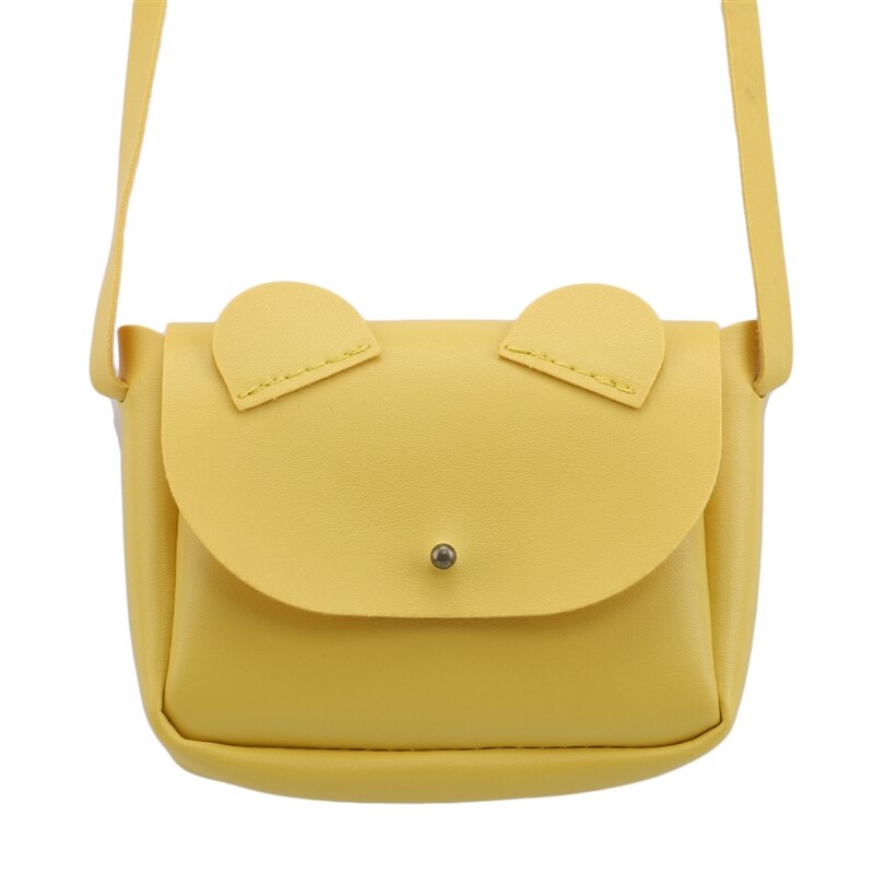 Kinderen mini pu schattige crossbody kinderen meisjes gele tas schoudertassen prinses handtas mooie verjaardags messenger bag