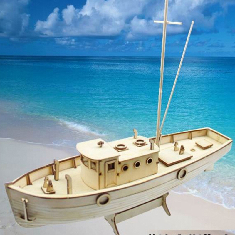 1/30 Nurkse Assembly Wooden Sailboat DIY Wooden Kit Puzzle Toy Sailing Model Ship for Children and Adult