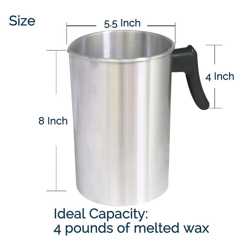 Candle Making Wax Melted Pot 3L Pouring Pot Double Boiler for Soy Candle Making, Heat-Resisting Handle